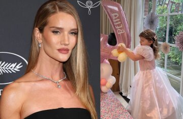 Rosie Huntington-Whiteley shared photos from her daughter's birthday party amid rumors of a conflict with her mother-in-law.