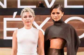 Zendaya, Florence Pugh, Timothée Chalamet at the premiere of the second part of "Dune" in Mexico City