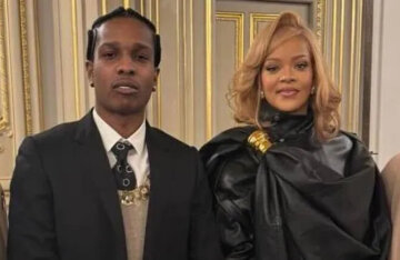 Rihanna dressed as a "teacher" and A$AP Rocky in a tie met with Emmanuel Macron