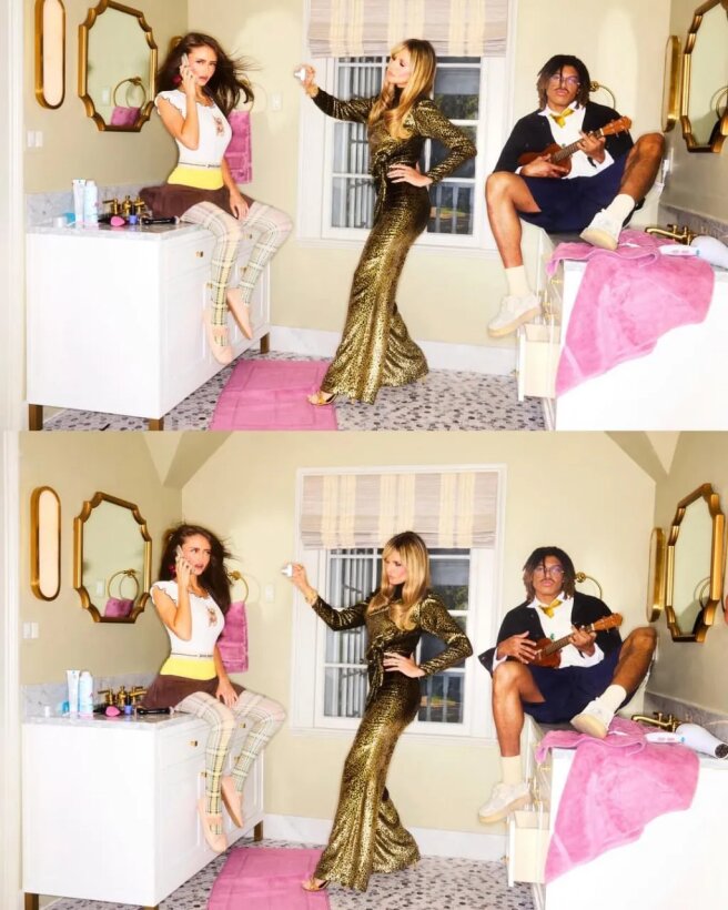 Хайди Клум с дочерью и сыном