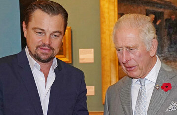 Leonardo DiCaprio meets with Prince Charles at the UN Climate Change Conference