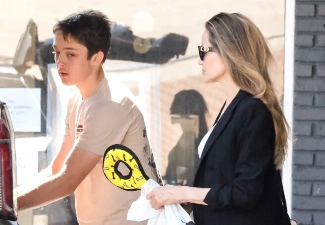 Rare Outing: Angelina Jolie With Son Knox in Los Angeles