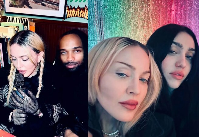 Madonna shared a photo from Japan, where she is vacationing with her children and young lover