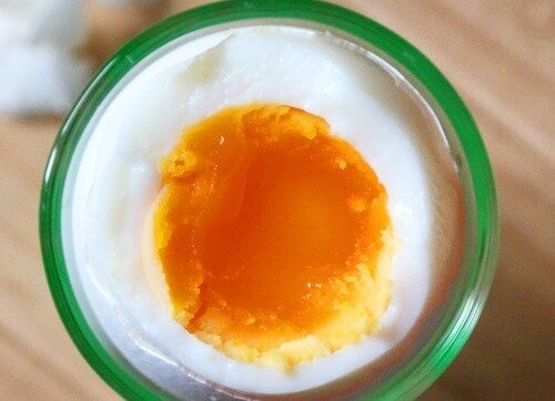 the egg was boiled for 7 minutes