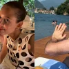 "My lucky man." Aurora Kiba is vacationing in Italy with her boyfriend, the nephew of the President of Azerbaijan.