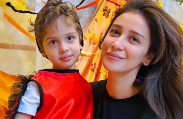 Ravshana Kurkova shared rare photos with her son Gaspar