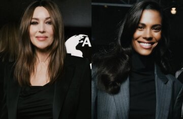 Vincent Cassel's ex-wives, Monica Bellucci and Tina Kunakey, met at a gala in Paris.