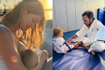 Gisele Bundchen shared rare photos with her husband, one-year-old son, and children with Tom Brady.