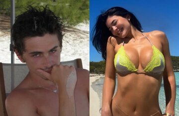 Kylie Jenner in a bikini and Timothée Chalamet vacation together on a secluded island