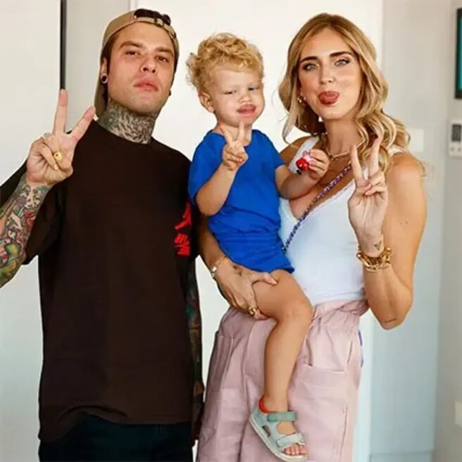 Федерико Лючия и Кьяра Ферраньи с сыном