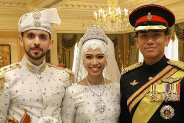 The daughter of the Sultan of Brunei got married. The wedding ceremony lasted a week