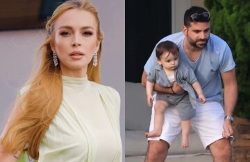 Lindsay Lohan Photographed With Husband And Son In California