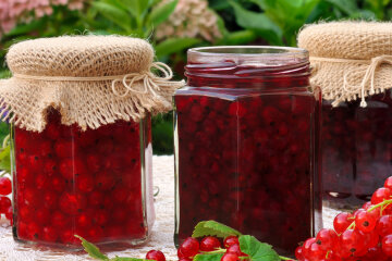 Jam-five minutes of red currant: a quick recipe