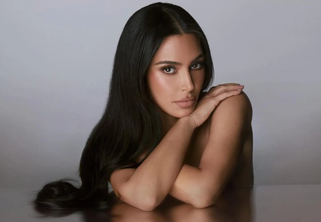Kim Kardashian in lingerie starred in a new photo shoot for the SKKN brand