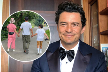 Orlando Bloom posted a photo with Katy Perry and her son from Miranda Kerr