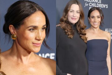 Meghan Markle attended a charity event in a bandeau dress.