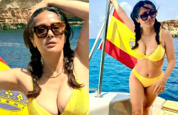 "Bikini and gray hair are the perfect combination": Salma Hayek is on holiday in Ibiza