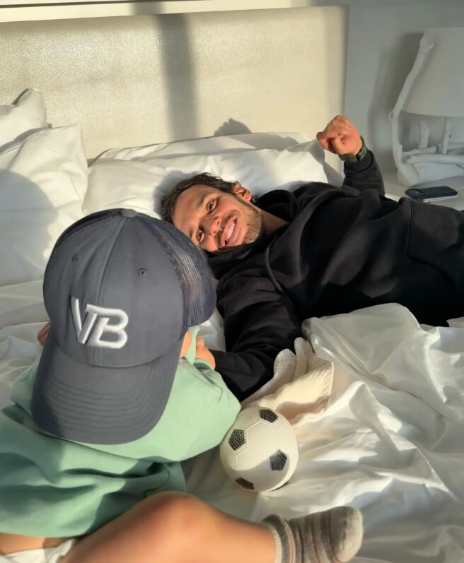 Иоаким Валенте с сыном