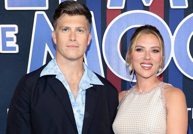 Rare Outing: Scarlett Johansson Attends Film Premiere With Husband