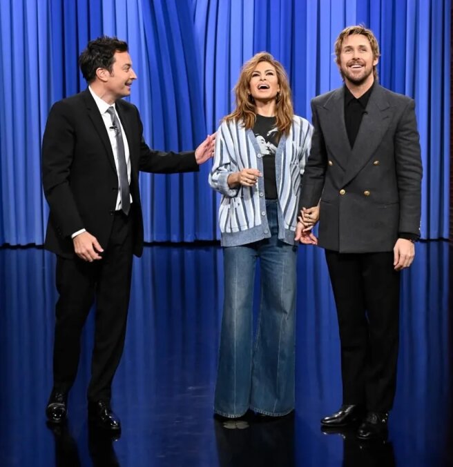 Джимми Фэллон, Ева Мендес и Райан Гослинг