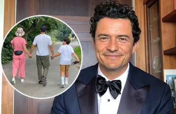 Orlando Bloom posted a photo with Katy Perry and her son from Miranda Kerr