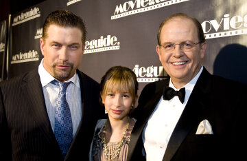 Hailey Baldwin with her father Stephen Baldwin and Dr. Ted Baehr