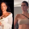 Rihanna among the guests, Vittoria Ceretti and Kendall Jenner on the catwalk at the first Alaia show since 1991