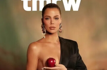 Khloe Kardashian posed half naked for the cover of a magazine