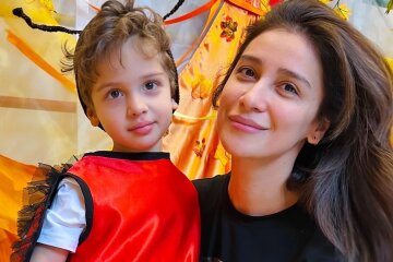 Ravshana Kurkova shared rare photos with her son Gaspar