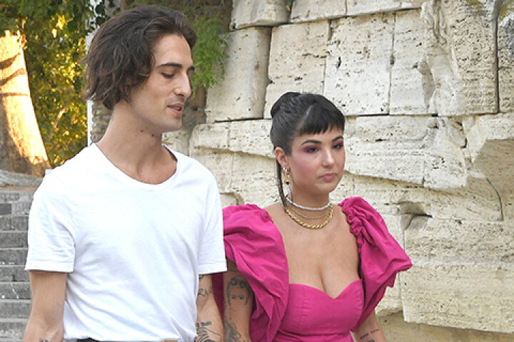 Off Duty Maneskin Lead Singer Damiano David Supported His Girlfriend Giorgia Soleri At The Book 
