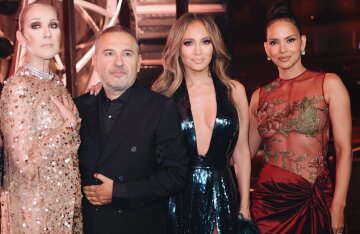 Jennifer Lopez, Monica Bellucci, Celine Dion, Adriana Lima and Halle Berry at the Elie Saab show