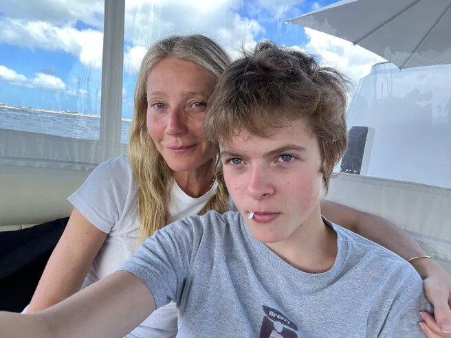 Гвинет Пэлтроу с сыном Мозесом/ Фото: gwynethpaltrow/Instagram*