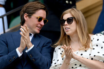 Pregnant Princess Beatrice and her husband Edoardo Mapelli-Mozzi attended the Wimbledon tournament