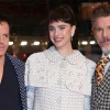 Margaret Qualley, Ethan Hawke and Benedict Cumberbatch at the premiere of Blue Moon