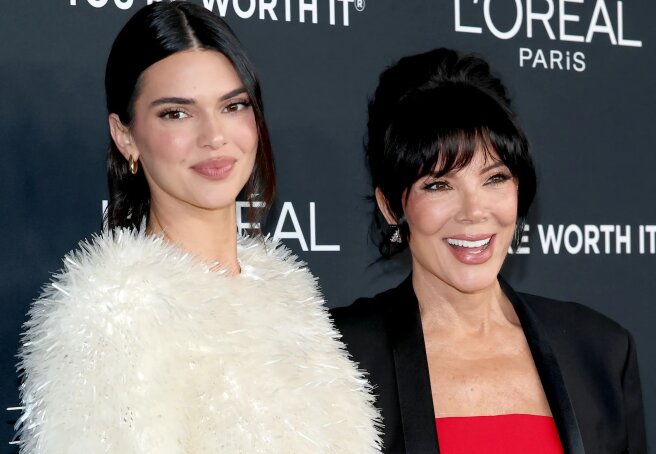 Kendall and Kris Jenner, Heidi Klum, Helen Mirren, and Gillian Anderson at the L'Oreal Paris Gala
