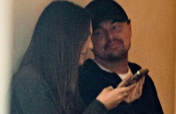 A loving look: Leonardo DiCaprio and Vittoria Ceretti were photographed on a date in Los Angeles.