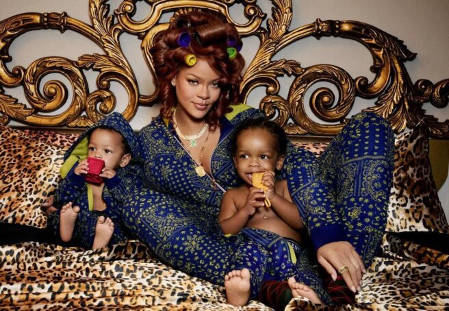 Rihanna Shows New Photos With Sons