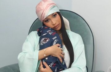 Cardi B showed off her newborn son for the first time