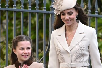 Kate Middleton and Prince William attended Easter service with their three children.