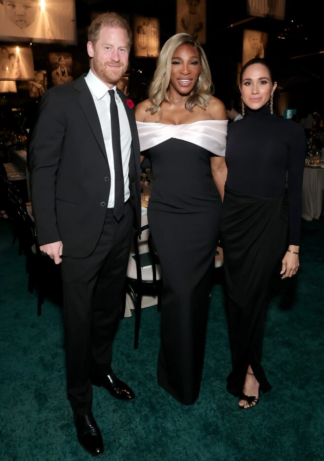 Принц Гарри, Серена Уильямс и Меган Маркл