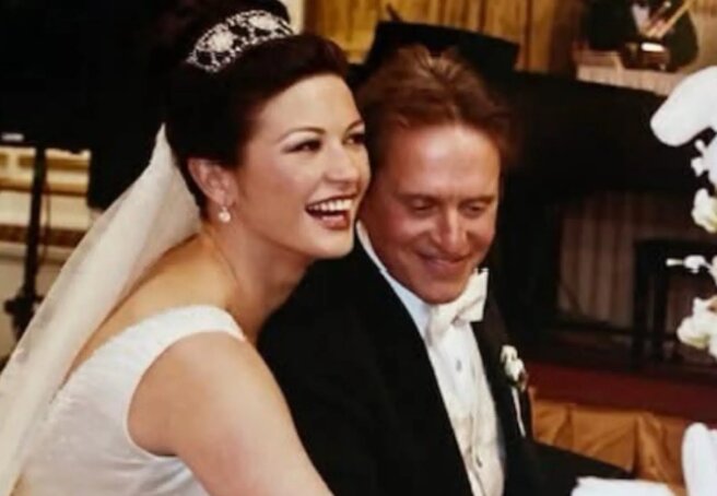 Catherine Zeta-Jones shared rare wedding photos with Michael Douglas in honor of their 25th wedding anniversary.