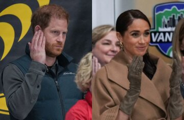 Prince Harry and Meghan Markle at a wheelchair curling game in Canada