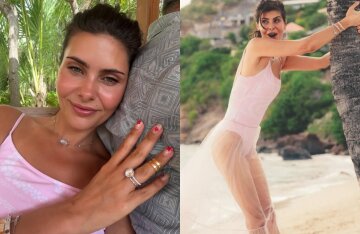 Nadezhda Obolentseva celebrated her wedding anniversary with Evgeny Shvidler.