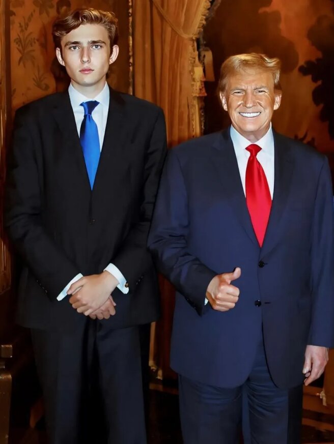 Дональд Трамп с сыном