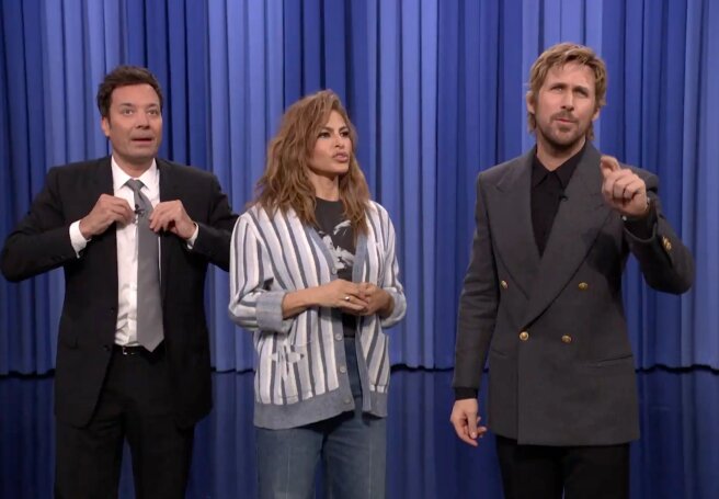 Джимми Фэллон, Ева Мендес и Райан Гослинг