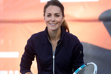 Mini skirt and racket: Kate Middleton played tennis with the champions of the US Open tournament