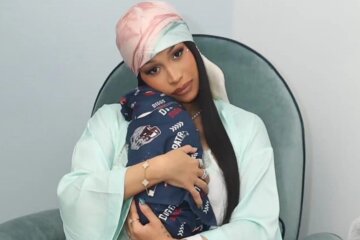 Cardi B showed off her newborn son for the first time
