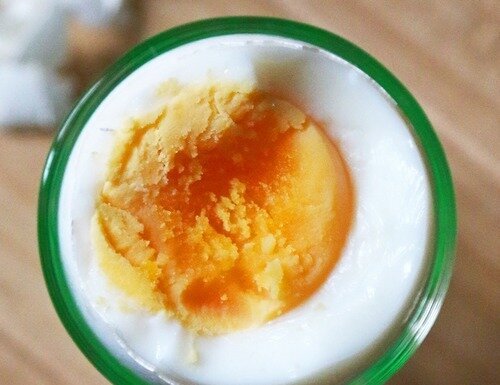 the egg was boiled for 10 minutes