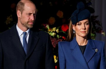 Kate Middleton (in her "old" outfit), Prince William, King Charles III and Queen Camilla met with the German President in Windsor