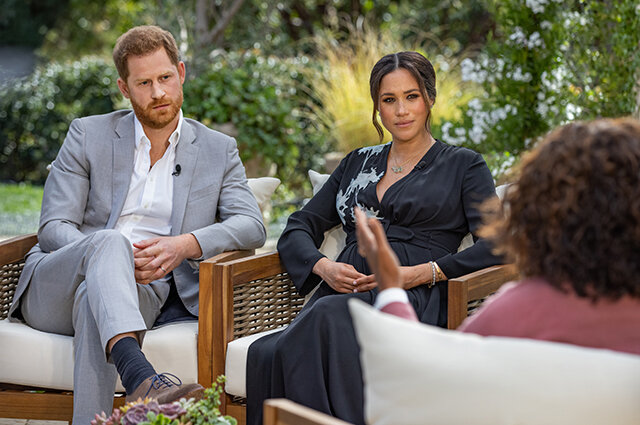 Prince Harry, Meghan Markle and Oprah Winfrey